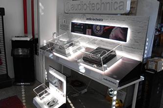 Earphones display for Audio-Technica